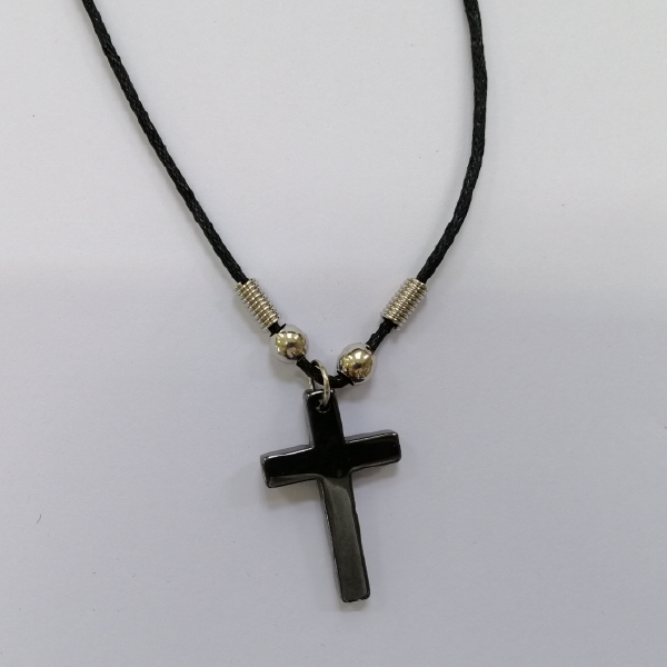 Hematite cross store necklace