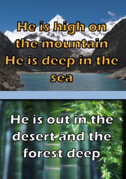 He is High on the Mountain Everywhere